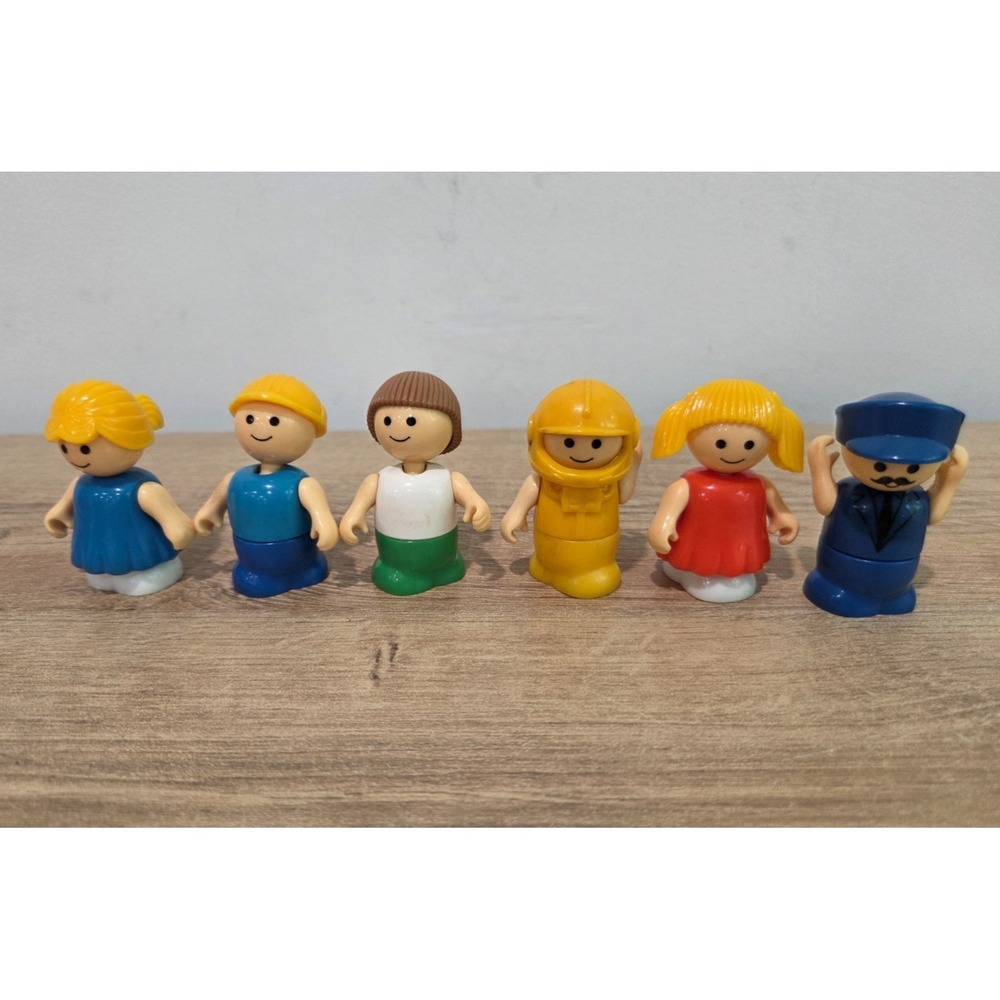 Vintage Playskool Lil Playmates Figures People Lot of 6 Preschool Toys